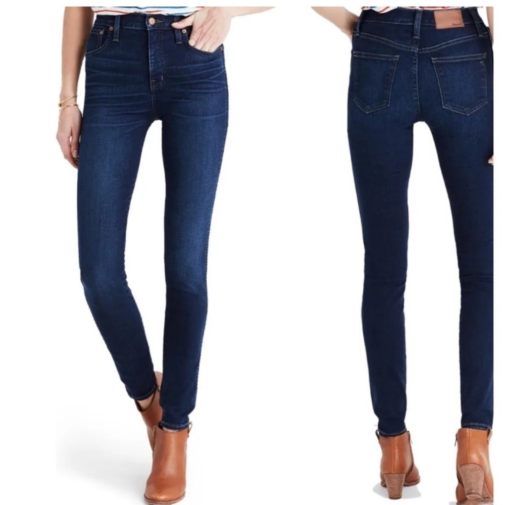 Madewell Deep Blue High Rise Skinny Jeans Size 24 New With Tags NWT